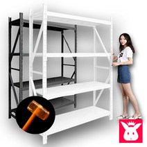 토토랙 1미터 3단 4단 앵글선반 경량랙 창고 매장 조립식 철제진열대, 검정, 3단(1m선반)