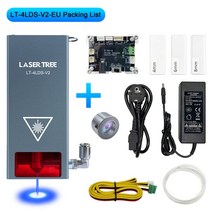 마킹기 레이저 조각기 고출력 각인기 나무 0 광학 전원 헤드 공기 지원 블루 라이트 모듈 절단 조각 도구, LT-4LDS-V2-EU