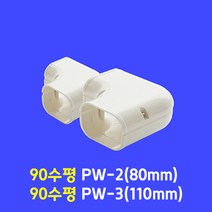 직관2M GG-2(80mm) GG-3(100mm) 엘보 소켓 부품류 - 에어컨배관커버 에어컨배관덮개 에어컨배관덕트 배관덕트 배관커버 배관카바 guduct, 90수평 PW-3 (100mm)