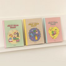 데일리라이크 젤리베어 다이어리 1개 랜덤 만년형 스케줄러 플래너 선물 주간 월간 연간