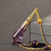 Neirny 재물복을 가져다주는 펜던트 파워스톤 탐지기 다우징 수맥찾기 팬듈럼 천연 크리스탈, L개