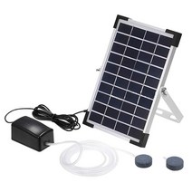 태양열 분수 펌프 야외 연못 수족관 양식장 산소 기계, 산소 부스터 펌프 5W 향상된 모델 야외 방수