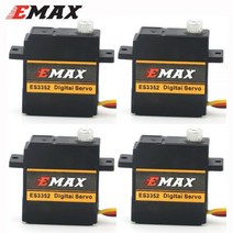 EMAX 브러시리스 디지털 서보 후타바 JR 플러그 RC 글라이더 모델 비행기 부품 ES3352 4.8V 6.0V 2.4 2.8kgf. cm, 8pcs ES3352