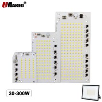 확산판 투광 조명 수리 LED PCB 플레이트 30W 50W 100W 150W 200W 300W AC220V SMD2835 야외 램프에 대 한 광원 패널 DIY 키트를 대체, 없음, 2.White 6000-6500K - 50W 123x6
