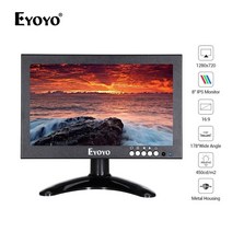 Eyoyo em08g 8 인치 1280720 ips hdmi 모니터 해상도 지원 vgaavbncspeak 입력 pc tv cctv 카메라 보안 라즈베리, 우리 플러그
