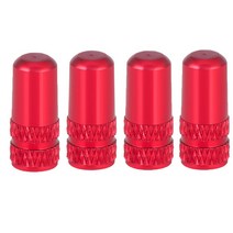 타이어구찌 타이어마개 타이어밸브 MTB 산악 알루미늄 합금 방진 에어 사이클링 4 개, 03 red Presta Valve