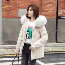P49 여성겨울코트 후드다운자켓 점퍼 모자달린 코튼재킷 허리보정 하프기장 학생 패딩 잠바