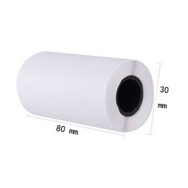 4롤 80x30mm 열 프린팅 용지 POS 시스템 프린터 케이터링 슈퍼마켓 영수증, 한개옵션0