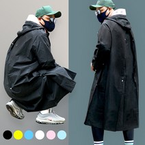 [라트몰] 우비 남자 캠핑 우의 빅사이즈 배달 모자챙 고급 롱