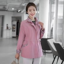 엄마옷 모슬린 꽃배색 사파리 점퍼 JP112289마담 미시옷 50대 중년여성의류 60대 엄마옷 빅사이즈 할머니옷 여성옷
