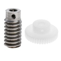 GHSHOP 금속 웜 휠 웜 샤프트 0.8 모듈 세트 1:30, 80mm, 실버, 스틸