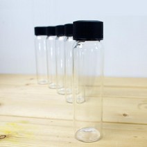 5P 50ml 투명 유리병 바이알 실험 샘플용기 도구 관찰 사이언스 과학실 공병 에듀 교육