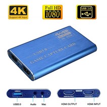 [해외]4K HDMI 호환 USB 3.0 비디오 캡처 카드 동글 1080P 60fps HD 비디오 레코더 그래버 OBS 캡처 게임 카드 라이브