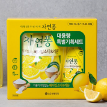 자연퐁 주방세제 대용량 본품 리필 세트 베이킹소다 비건 친환경 레몬향 1.4L+980ML, 1세트