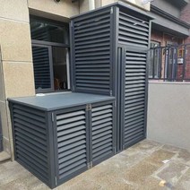 발코니 에어컨 실외기 가리개 바람 통기성 플랜트 박스, 맞춤형 장비실 회색 크기에 맞게 맞춤화