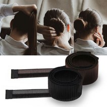 만두머리 당고머리 올림머리 헤어끈 똥머리 스틱밴드, 2-똥머리밴드-딥커피