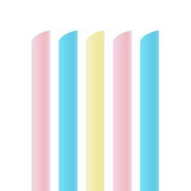 [12X24] 사선 버블빨대 개별포장 파스텔 (200개), 단품, 200개