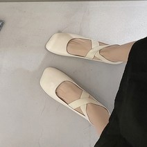 묘먀미 밴딩 x스트랩 여성 발레리나슈즈 단화 MB087