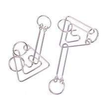 메탈 두뇌 티저 클래식 링 퍼즐 IQ 마인드 매직 와이어 게임 성인 및 어린이용