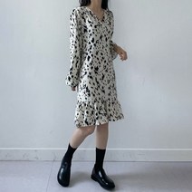 나야홍 빅사이즈 203 레오파드V넥랩원피스 DYPG570