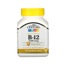 21st Century 21세기 센트리 B 12 2 500mcg 110정 시아노코발라민 수크로스 만니톨 함유