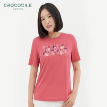 [크로커다일레이디] CR LOVE프린트 라운드넥 반팔 티셔츠