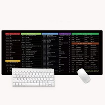 Jojofuny Office Supply 게이밍 마우스 패드 영어 단축키 마우스 매트 키보드 단축키 마우스 패드 책상 가드 테이블 매트 사무실 블랙 책상 매트 지형 마우스 패드