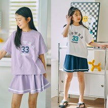 주니어여아반팔티 여자 고학년 초등학생 데일리 숫자 티셔츠