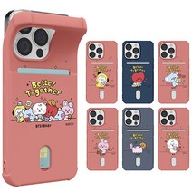 아이폰 시리즈 BT21 마이리틀버디 컬러에어 카드 케이스 TPU 코야 알제이 슈키 망 치미 타타 쿠키