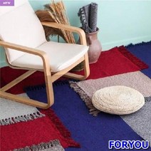 ForU137 사계절 카페트 짜임 면러그 사각러그 사각카페트 사계절러그 코튼러그 거실매트, 라이트그레이(60x180)