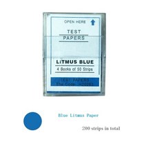리트머스종이 ph 측정기 시험지 200 스트립/박스 PH 테스트 스트립 레드 리트머스 블루 종이 용액의 신속, 02 Blue litmus paper