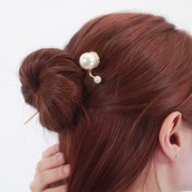 진주 웨이브 젓가락 뒤꽂이