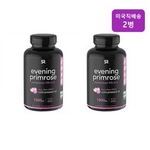 스포츠 리서치 Sports Research Evening Primrose Oil 1300mg 이브닝 프림로즈 120캡슐 2개, 1개, 1