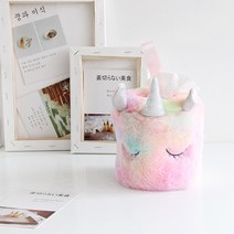 귀여운 유니콘 티슈 박스 1 개 플러시 티슈 스토리지 홀더 참신한 재미 있는 티슈 박스 홈 침실 레스토랑 작은, A