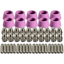 50PCS 플라즈마 커터 토치 소모품 전극 노즐 컵 키트 AG-60 SG-55 WSD-60 맞춤 CUT-60 LGK-60 플라즈마 커터, 한개옵션0