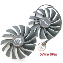 PLD10010S12HH MSI GTX 950 960 970 980 980Ti 게임용 VGA 팬 2G 4G 그래픽 카드 쿨러 95mm 12V 0.40A 냉각, 01 5Wire 6Pin