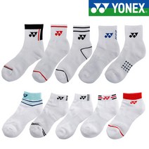 요넥스(YONEX) 남성 여성 스포츠 양말 러닝 헬스 테니스 운동 두툼한 쿠션 단목 중목 발목 개별포장, 06.화이트/민트(SN023F)_여성