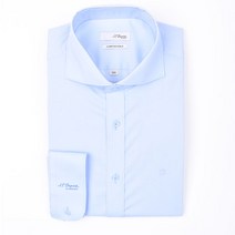 [듀퐁 셔츠] 긴소매 슬림핏 빅와이드 스트레치소재 풀로고자수 블루 와이셔츠 SE2SM22LS756SBU
