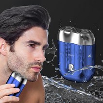 Pealy 전동면도기 미니 면도기7500rpm 파워 전신 워싱 가능 IPX6급 방수 USB 충전, 블루
