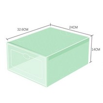 플라스틱 투명한 구두 상자 홈 부팅 쌓을 수있는 접이식 스토리지 주최자 다기능 방진 대합 조개 껍질 프레임, A5_4PCS