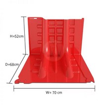 물막이판 차수판 차수막 홍수 제어 비상 L 자형 ABS 플라스틱 보수 보드 가정용 방수 및 방지 지하 차고 두꺼운 유형, 70*68*52直角款【挡水52cm】