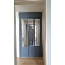 미서기문 슬라이딩도어 삼연동도어 그레이 진그레이 방문짝, 1500mm, 망입유리