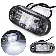 LED 클리어런스 트레일러 캐러밴 12V 화이트 사이드 마커 조명 테일 세트 방수 플라스틱 슈퍼 내구성 베스, 한개옵션0, 한개옵션0