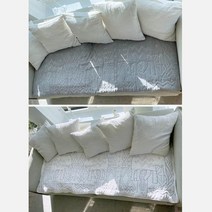 따뜻한 퀼트 3인용 논슬립 쇼파 깔개 방석 쇼핑몰, 잉카퀼트 화이트 50x130