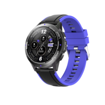고도계 기압계 GPS 스마트 워치 남자 전술 고도계 나침반 스포츠 Smartwatch IP68 방수 혈액 산소 피트니스 트래커 2022, 02 Black Blue