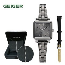 가이거GEIGER여성메탈시계GE21199GYS팔찌세트가죽밴드