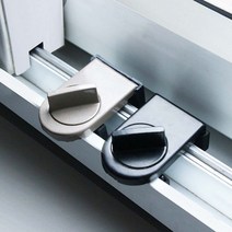 스마트 락 창문 방범창 창틀 보안 고리 스토퍼 열림 방지 샷시 고정 잠금 장치 2개세트, 블랙