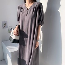 하이데일리 여름 마 30대 코튼 면 빅사이즈 루즈핏 77사이즈 5부 7부 베베 린넨 롱원피스