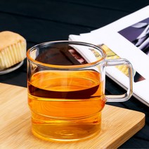로하티 내열 유리컵(250ml) 손잡이 주스컵 유리잔, 상세페이지 참조