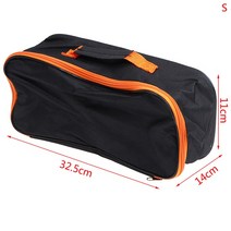 강력한 자동차 무선 청소기 검은 색 마모 방지 지퍼 클로저 손잡이가있는 실용적인 보관 케이스 내구성 휴대용 파우치 진공 도구 가방, 일방적인